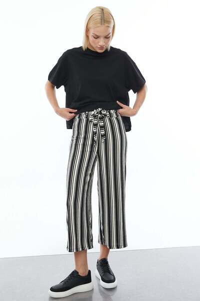 PAULMARK Comfortable Fit Short Leg Textured Pants