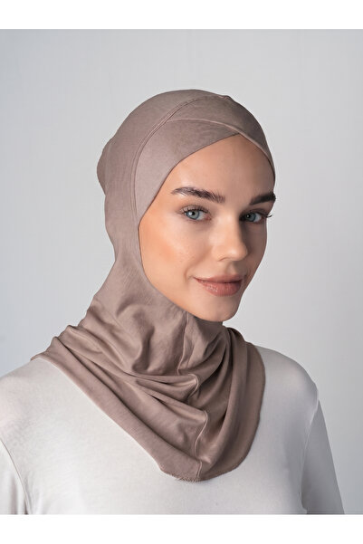 ec ecardin Cross Hijab Neck Collar Bonnet - Smoke Rose - (St232), (Id 3423238)