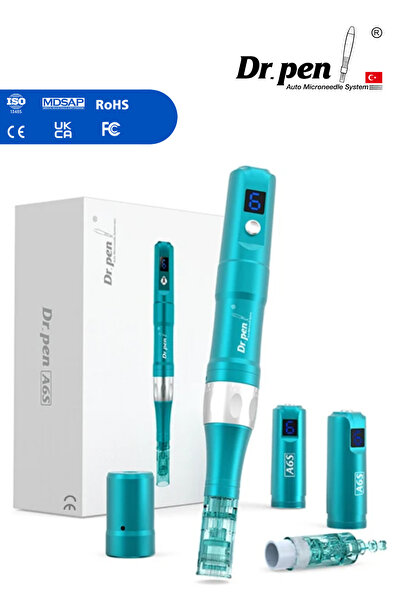 Dr.Pen A6s Dermapen Cihazı 16 Pin 0.20mm Çift Bataryalı Yüz Yenileme Cilt Pee...