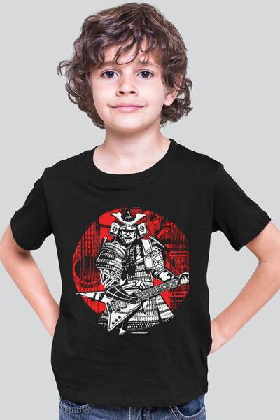 ROCKANDROLL Samurai Solo Μαύρο κοντομάνικο κορίτσι αγόρι Unisex Παιδικό μπλου...