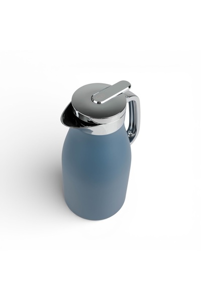 SOLETER Karwan Press Thermos 1 Liter Blue – Stainless Steel Coffee Pot with P...