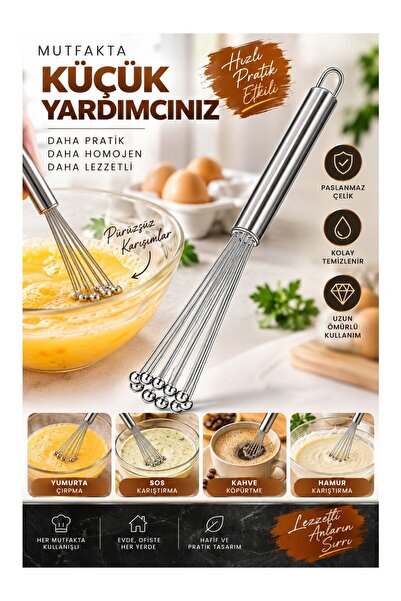 Carat Home New Generation Adjustable Stainless Egg Pastry Whisk Metal Whisk