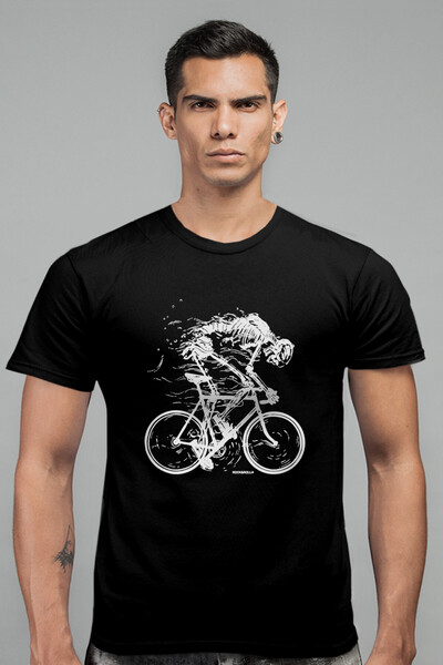 ROCKANDROLL Tricou pentru bărbați cu mânecă scurtă, negru, Faster