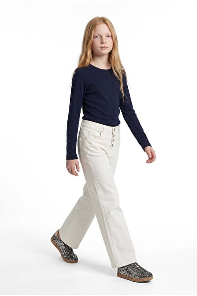 PAULMARK Girl's Corded Fabric Round Neck Blouse