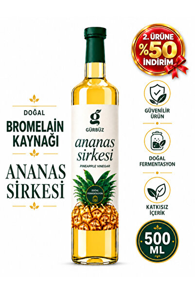 Gürbüzden Ananas Sirkesi DOĞAL BROMELAİN KAYNAĞI Doğal Fermantasyon Pineapple...