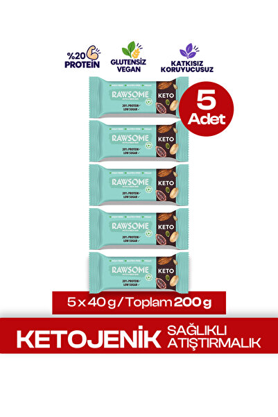 Rawsome Ketojenik Kakaolu Protein bar 5 Adet