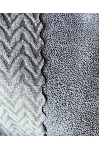 AMASYALI HOME Single Product Two Different Pattern-Looking Seat Covers (Light Gray Color)