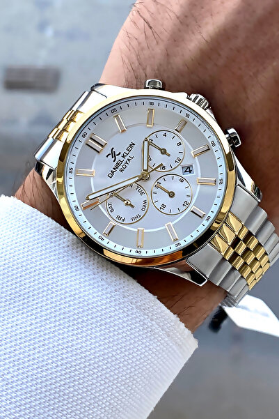 Daniel Klein Special Series Original Gold Silver Color Steel Cord Men's Wrist...