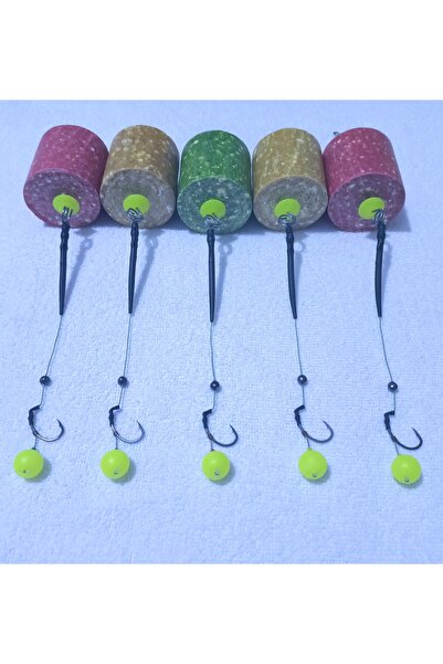 LittoCollection 5 Adet Küspeli Sazan Rig Takımı ( 14 Mm Fosfosr'Lu Pop Up )