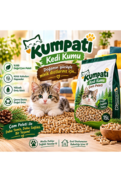 Doğal çam peleti 30 litre(15 kg) %100 katkısız doğal ürün