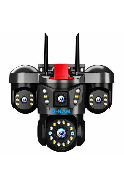 SLTECH OKAM 5011 12MP 4 Lensli Akıllı Güvenlik Kamerası Wifi Gece Görüş Sesli...