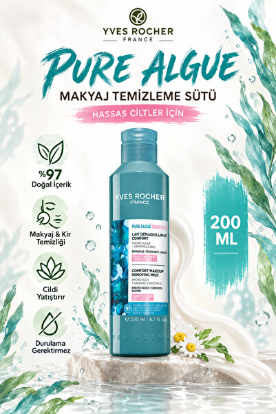 Yves Rocher Hassas Ciltlere Uygun Nemlendirici Makyaj Temizleme Sütü Okyanus ...