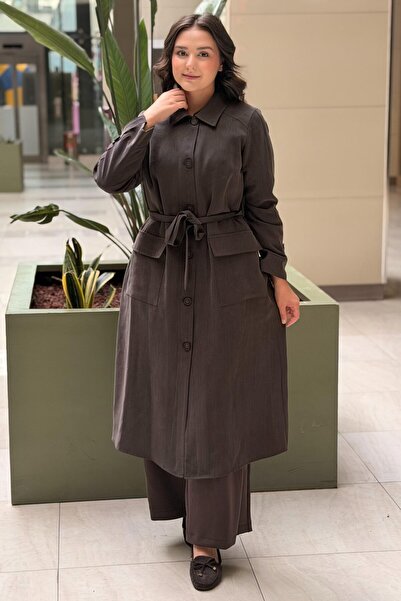 FUAT GÜRSEN Fuat Gürşen Shirt with Collar, Front Buttons, Pockets and Belted Cap