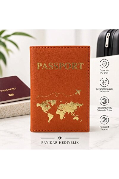 Payidar Hediyelik Orange Passport/Driver's License/Wallet Case