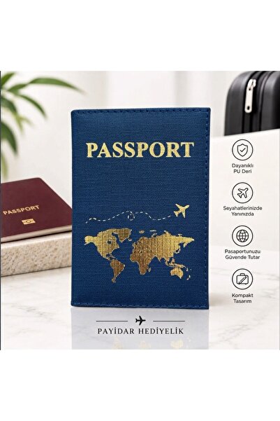 Payidar Hediyelik MAVİ PASAPORT/RUHSAT/CÜZDAN KILIFI
