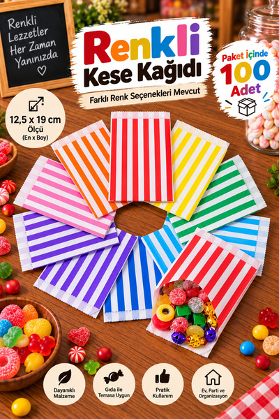 GİZPAK Kese Kağıdı Hediye 12,5x19cm TURUNCU