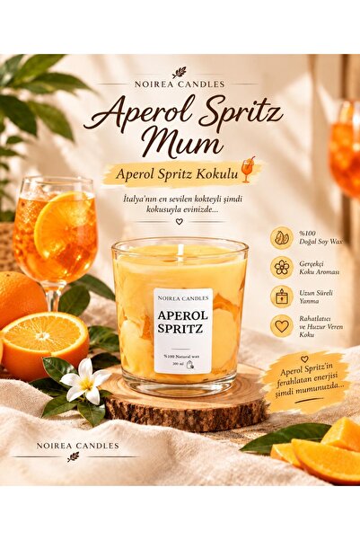 NOIREA CANDLES EL YAPIMI APEROL SPRITZ BARDAK SOYA MUM