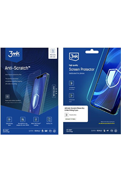3MK Folie protectie telefon universal All-Safe AIO Anti-Scratch, montaj uscat...