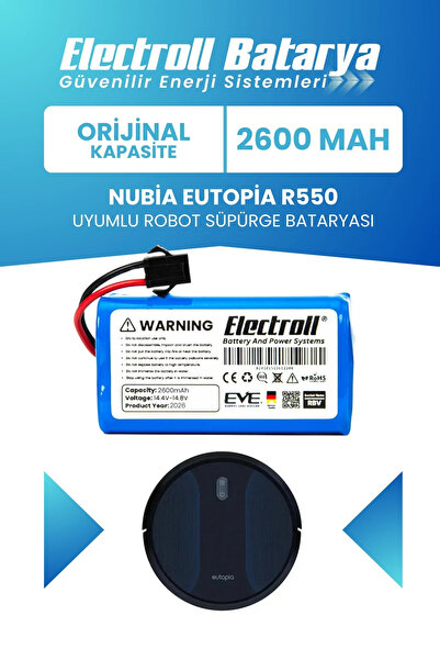 ELECTROLL Nubia Eutopia R550 Uyumlu Batarya (Orijinal Kapasite) 2600mah Pil R...