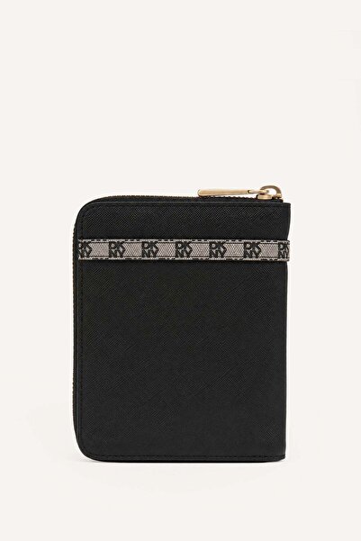 Dkny AVRIL SMALL ZIP AROUND WALLET-BGD - BLK/GOLD-N/S