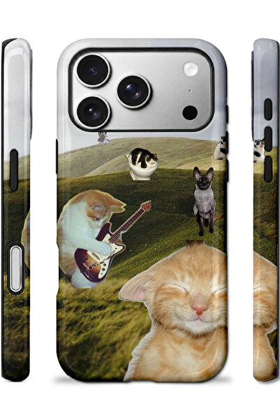 EDELFU iPhone 17 PRO Uyumlu - Komik Çakal Kediler, Çift Katmanlı Kapak, Parlak Yüzey Koruyucu Kılıf
