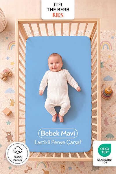 The Berb %100 Pamuk Penye Lastikli Bebek Çarşafı | Park Yatak , Beşik, Anne Y...