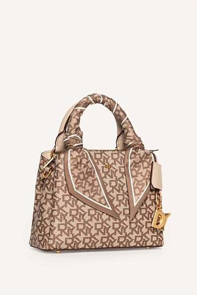 Dkny PAIGE SMALL SATCHEL-BEIGE-N/S