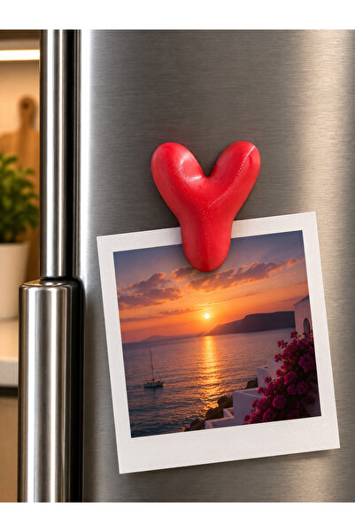LioraeAtelier Y Harfi Buzdolabı Magneti Kırmızı Harf Magnet