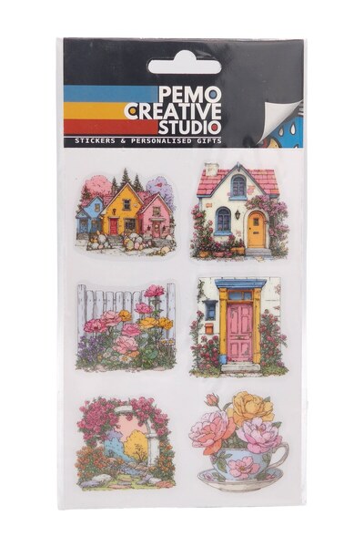 PEMO Creative Studio Cottagecore Sticker Seti 6 Parça Hiçbir Şehirde Yok UV D...