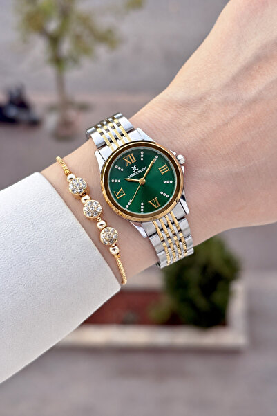 Daniel Klein Kadranı Yeşil Kordonu Gold Gri Renk 28 Mm Görseldeki İle Aynı Ka...