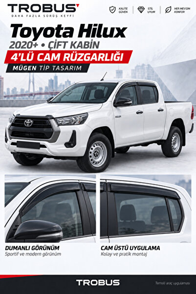 TROBUS Toyota Hilux 2022 Cam Rüzgarlığı 4lü Takım