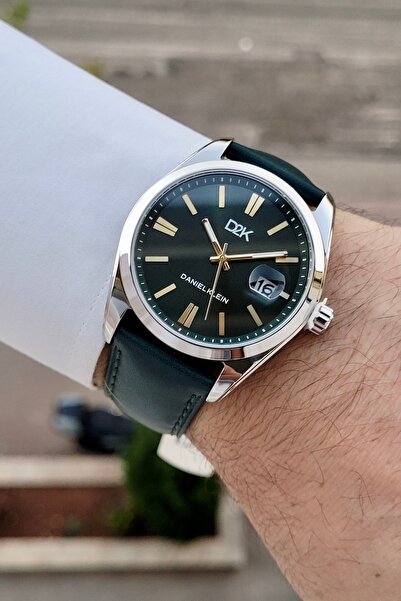 Daniel Klein Kasası Silver Kordonu Yeşil Renk 42 Mm Takvimli 24 Ay Garantili ...
