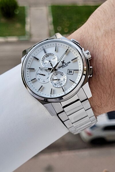 Daniel Klein Gümüş Renk 44 Mm İç Göstergeleri Aktif Hediye Paketli Erkek Kol ...