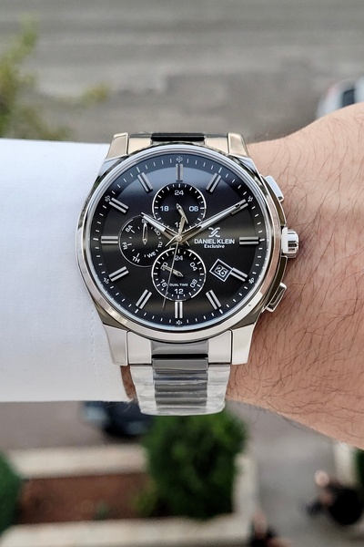 Daniel Klein Metalik Siyah Renk 44 Mm İç Göstergeleri Aktif 2 Yıl Garantili E...