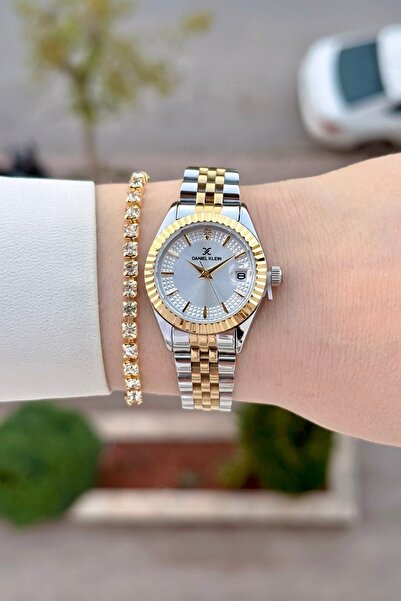 Daniel Klein Sarı Silver Renk 28 Mm 24 Ay Garantili Kadın Kol Saati