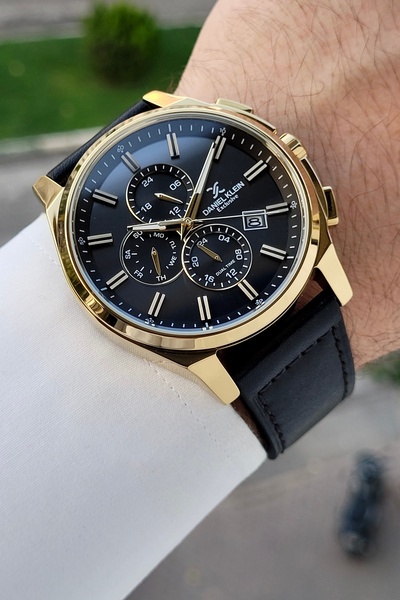 Daniel Klein Kasası Gold Kordonu Black Renk Fonksiyonel Görseldeki İle Aynı E...