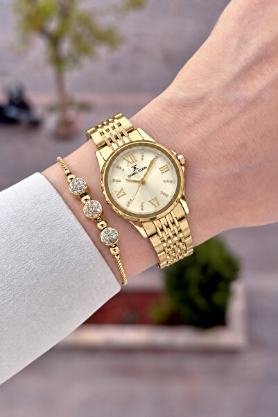 Daniel Klein Kadranı Gold Kordonu Gold Renk 28 Mm Görseldeki İle Aynı Kadın K...