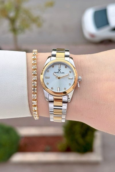 Daniel Klein Gold Gray Color 28 mm Women's Wristwatch Same as Pictured
