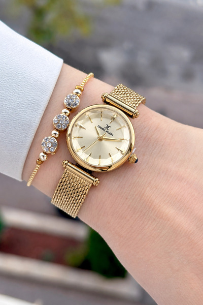 Daniel Klein Kadranı Sarı Kordonu Altın Renk 26 Mm 2 Yıl Garantili Kadın Kol ...