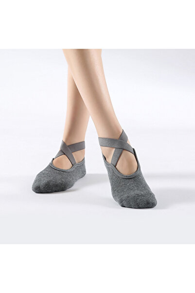 Choice EUR 35-40 US 4.5-8.5 Type1-Dark grey Bandage Yoga Socks for Women Pila...