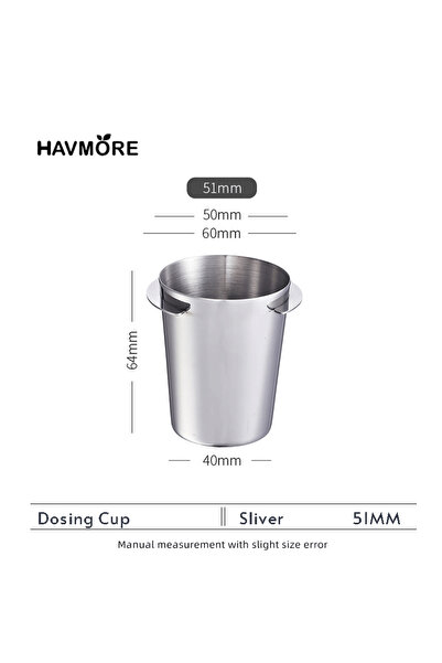 Choice Sliver-51MM 51/53/58MM Coffee Dosing Cup Sniffing Mug for Espresso Mac...