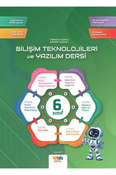 Yetsis Yayınları 6. Sınıf Bilişim Teknolojileri ve Yazılım Dersi Akıllı Defte...
