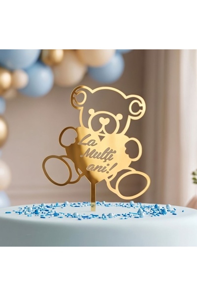 Gift Design Topper pentru tort model urs cu inimă