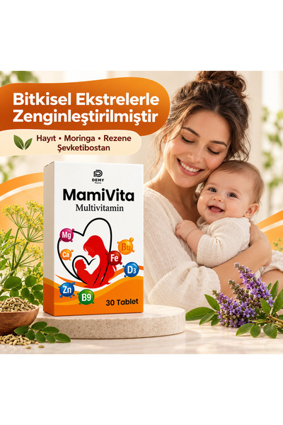 Demy Pharma MAMİVİTA MULTİVİTAMİN 30 TB - Emzirme Dönemine Özel Günlük Vitamin ve Mineral Desteği
