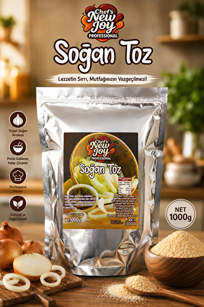 chef's new joy professional Soğan Toz 1000 gr Onion Powder Kurutulmuş Doğal Soğan Tozu