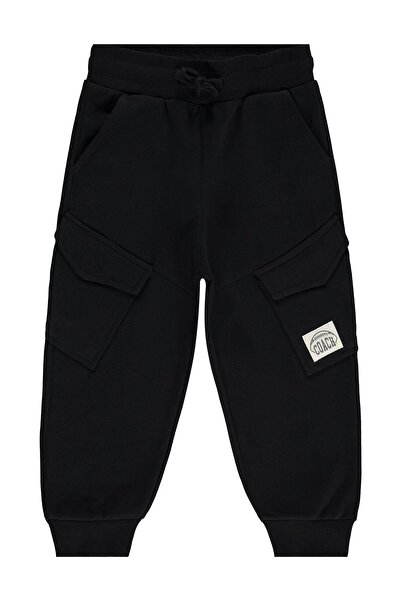 Civil Boys Basic Kargo Cepli 2-5 Yaş Eşofman Altı - Siyah