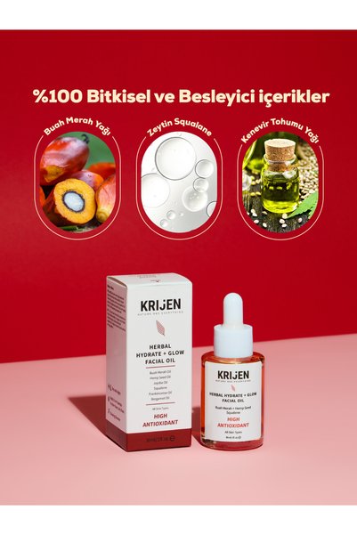 Krijen Buah Merah + Squalane Moisturizing Facial Care and Massage Oil 30 ml