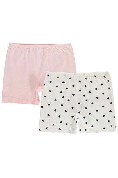 Civil Girls Mini Desenli 2-12 Yaş Kız Çocuk 2'li Boxer - Standart