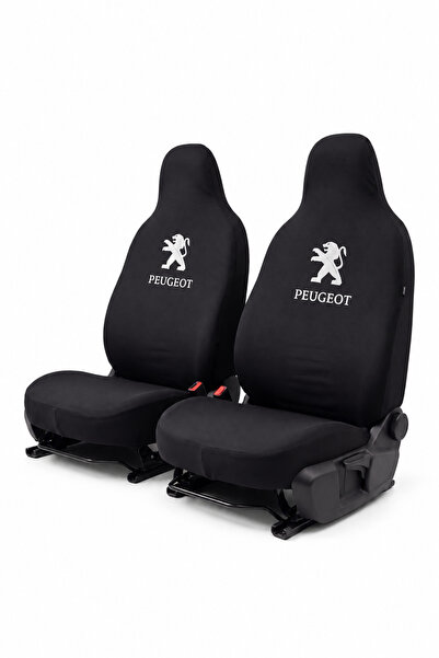 Antwax Peugeot 206 Penye Oto Koltuk Kılıfı - Marka Logo Baskılı - Siyah