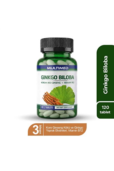 Multimed Ginkgo Biloba + Kırmızı Kore Ginsengi + B12 – Hafıza & Odak Artırıcı...